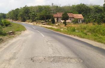 Berbahaya.! Warga Keluhkan Jalan Berlubang Menuju Kantor Pemkab Tubaba